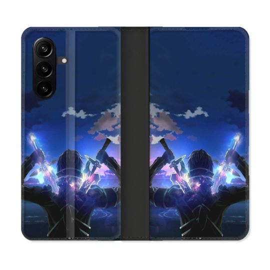 Housse Cuir Portefeuille Pour Samsung Galaxy A57 5G Manga SAO sword Art Online Epee