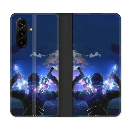 Housse Cuir Portefeuille Pour Samsung Galaxy A57 5G Manga SAO sword Art Online Epee