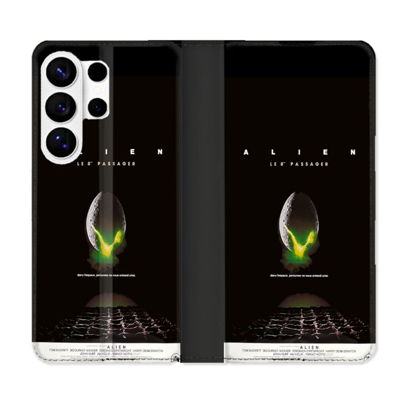 Housse cuir portefeuille Pour Samsung Galaxy S26 Ultra Alien Affiche