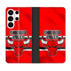 Housse cuir portefeuille Pour Samsung Galaxy S26 Ultra Basket Chicago Bulls