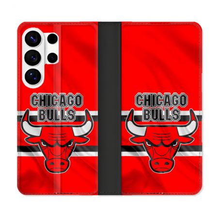 Housse cuir portefeuille Pour Samsung Galaxy S26 Ultra Basket Chicago Bulls