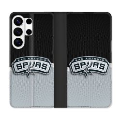 Housse cuir portefeuille Pour Samsung Galaxy S26 Ultra Basket San Antonio Spurs