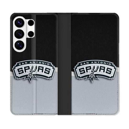 Housse cuir portefeuille Pour Samsung Galaxy S26 Ultra Basket San Antonio Spurs