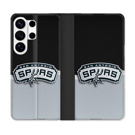 Housse cuir portefeuille Pour Samsung Galaxy S26 Ultra Basket San Antonio Spurs