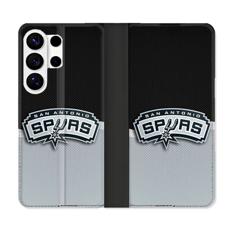 Housse cuir portefeuille Pour Samsung Galaxy S26 Ultra Basket San Antonio Spurs