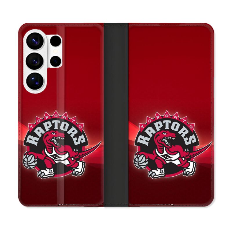 Housse cuir portefeuille Pour Samsung Galaxy S26 Ultra Basket Toronto Raptors