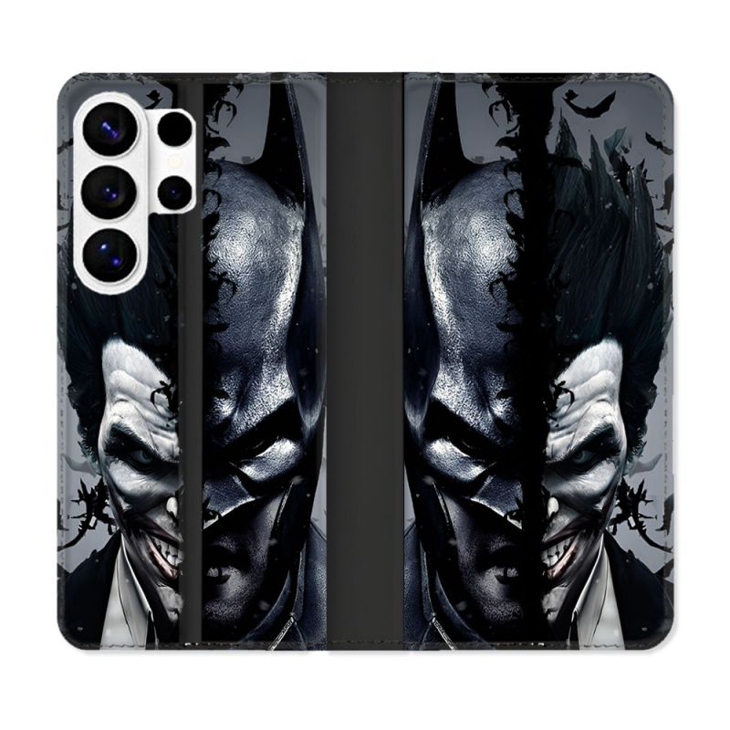 Housse cuir portefeuille Pour Samsung Galaxy S26 Ultra Batman Joker