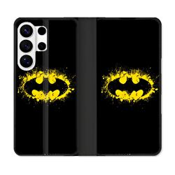 Housse cuir portefeuille Pour Samsung Galaxy S26 Ultra Batman Logo