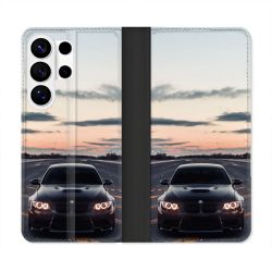 Housse cuir portefeuille Pour Samsung Galaxy S26 Ultra BMW Serie