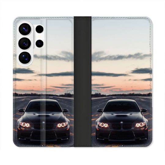 Housse cuir portefeuille Pour Samsung Galaxy S26 Ultra BMW Serie