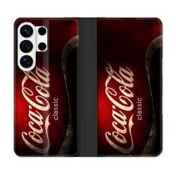 Housse cuir portefeuille Pour Samsung Galaxy S26 Ultra Coca Cola Classique