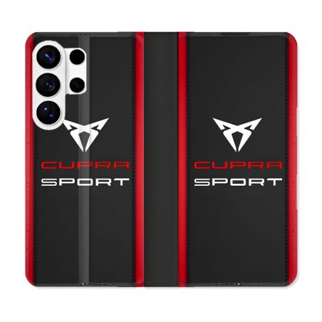 Housse cuir portefeuille Pour Samsung Galaxy S26 Ultra Cupra