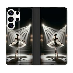 Housse cuir portefeuille Pour Samsung Galaxy S26 Ultra Danseuse Lumière