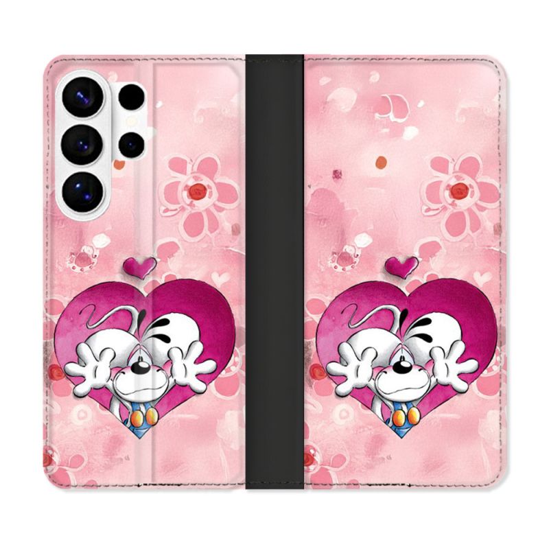 Housse cuir portefeuille Pour Samsung Galaxy S26 Ultra Didll Love