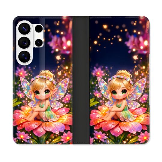 Housse cuir portefeuille Pour Samsung Galaxy S26 Ultra Fantastique Fee Kawaii