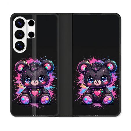 Housse cuir portefeuille Pour Samsung Galaxy S26 Ultra Fantastique Kawaii Mignon