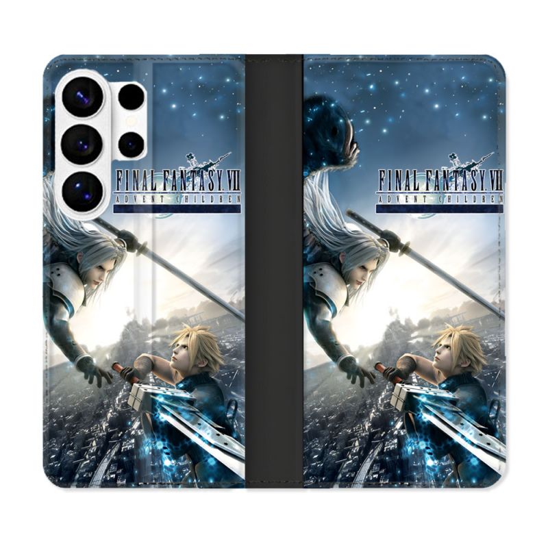 Housse cuir portefeuille Pour Samsung Galaxy S26 Ultra Final Fantaisy