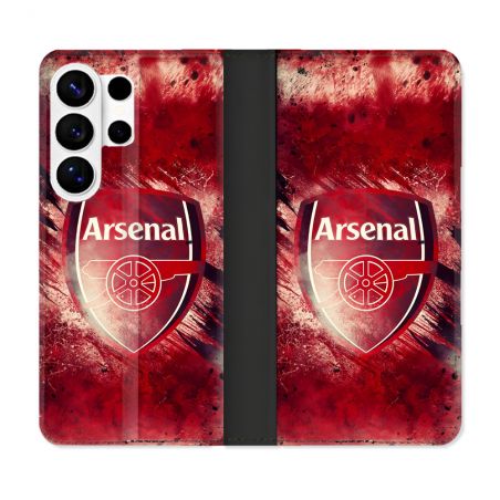Housse cuir portefeuille Pour Samsung Galaxy S26 Ultra Foot Arsenal