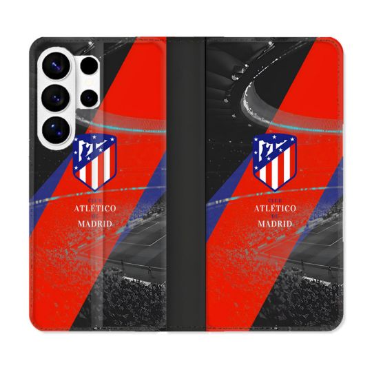 Housse cuir portefeuille Pour Samsung Galaxy S26 Ultra Foot Athletico Madrid