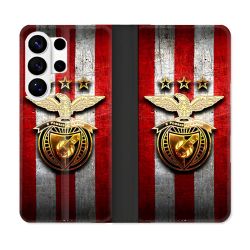 Housse cuir portefeuille Pour Samsung Galaxy S26 Ultra Foot Benfica