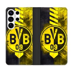 Housse cuir portefeuille Pour Samsung Galaxy S26 Ultra Foot Dortmund