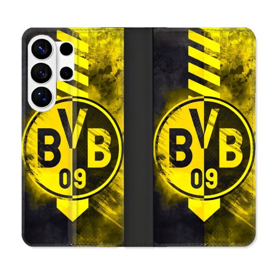 Housse cuir portefeuille Pour Samsung Galaxy S26 Ultra Foot Dortmund