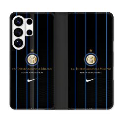 Housse cuir portefeuille Pour Samsung Galaxy S26 Ultra Foot Inter Milan
