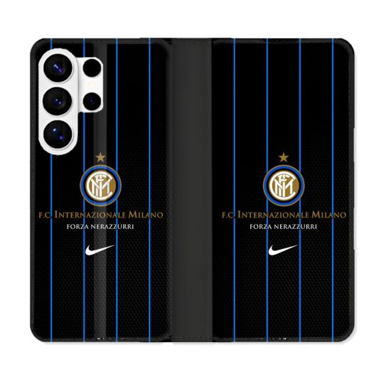 Housse cuir portefeuille Pour Samsung Galaxy S26 Ultra Foot Inter Milan