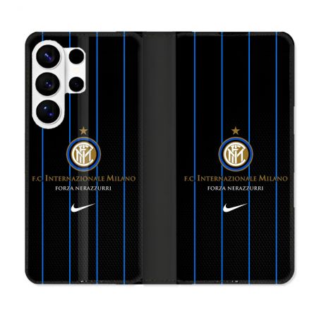 Housse cuir portefeuille Pour Samsung Galaxy S26 Ultra Foot Inter Milan