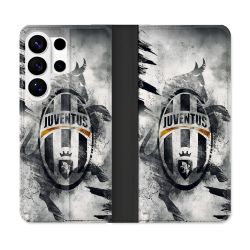 Housse cuir portefeuille Pour Samsung Galaxy S26 Ultra Foot Juventus Turin