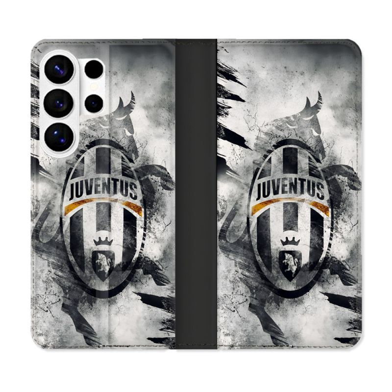 Housse cuir portefeuille Pour Samsung Galaxy S26 Ultra Foot Juventus Turin