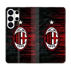 Housse cuir portefeuille Pour Samsung Galaxy S26 Ultra Foot Milan AC