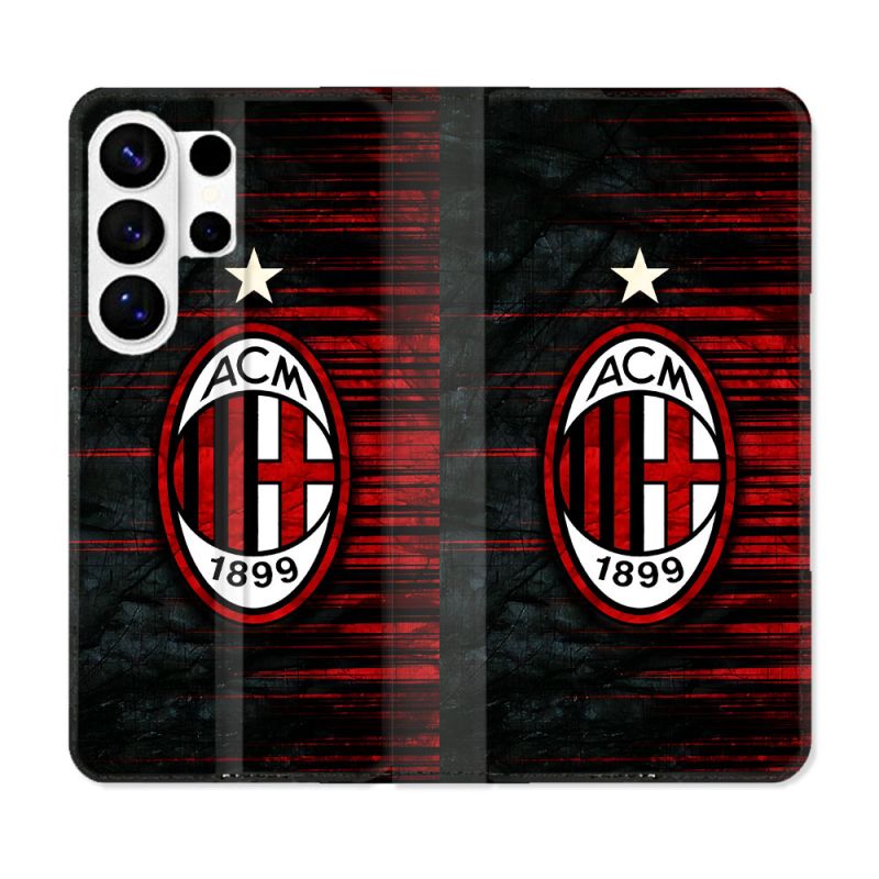 Housse cuir portefeuille Pour Samsung Galaxy S26 Ultra Foot Milan AC