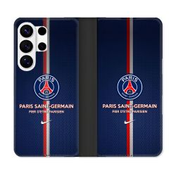 Housse cuir portefeuille Pour Samsung Galaxy S26 Ultra Foot PSG Fier
