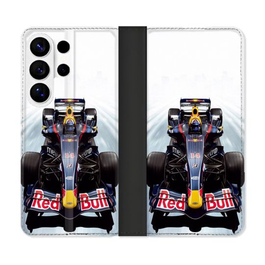 Housse cuir portefeuille Pour Samsung Galaxy S26 Ultra Formule 1 F1 Red Bull