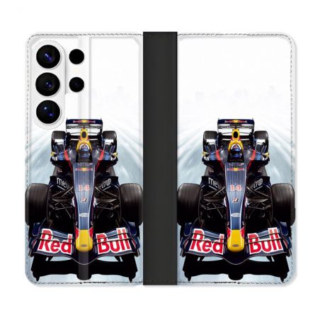 Housse cuir portefeuille Pour Samsung Galaxy S26 Ultra Formule 1 F1 Red Bull