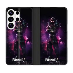 Housse cuir portefeuille Pour Samsung Galaxy S26 Ultra Fortnite Raven