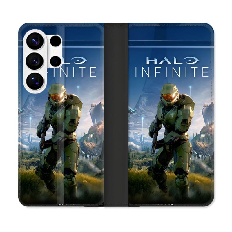 Housse cuir portefeuille Pour Samsung Galaxy S26 Ultra Halo