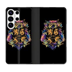Housse cuir portefeuille Pour Samsung Galaxy S26 Ultra Harry Potter Hogwarts