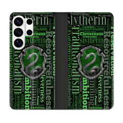 Housse cuir portefeuille Pour Samsung Galaxy S26 Ultra Harry Potter Serpentar