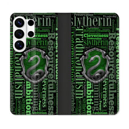 Housse cuir portefeuille Pour Samsung Galaxy S26 Ultra Harry Potter Serpentar
