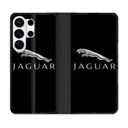 Housse cuir portefeuille Pour Samsung Galaxy S26 Ultra Jaguar