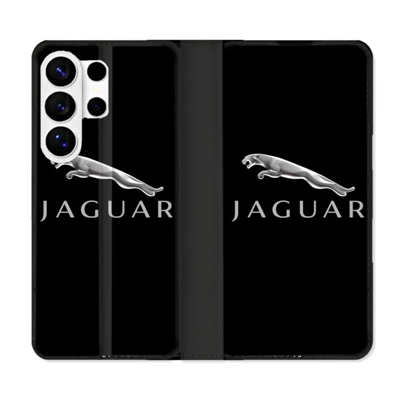 Housse cuir portefeuille Pour Samsung Galaxy S26 Ultra Jaguar