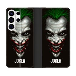 Housse cuir portefeuille Pour Samsung Galaxy S26 Ultra Joker Noir