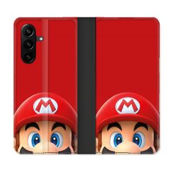 Housse Cuir Portefeuille Pour Samsung Galaxy A57 5G Mario Rouge