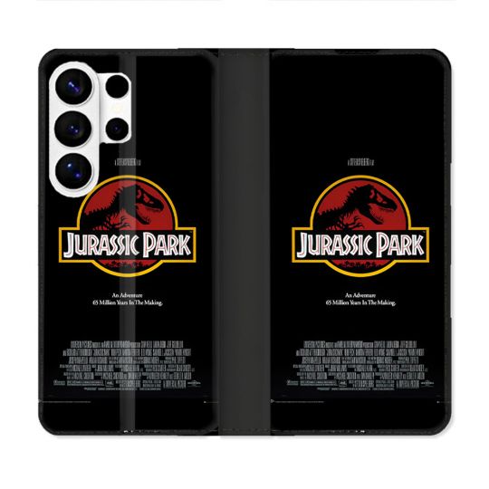 Housse cuir portefeuille Pour Samsung Galaxy S26 Ultra Jurassic Park Affiche
