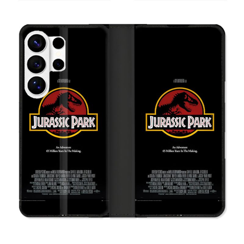 Housse cuir portefeuille Pour Samsung Galaxy S26 Ultra Jurassic Park Affiche