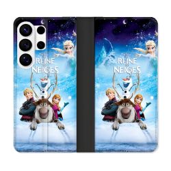 Housse cuir portefeuille Pour Samsung Galaxy S26 Ultra La Reine Des Neiges