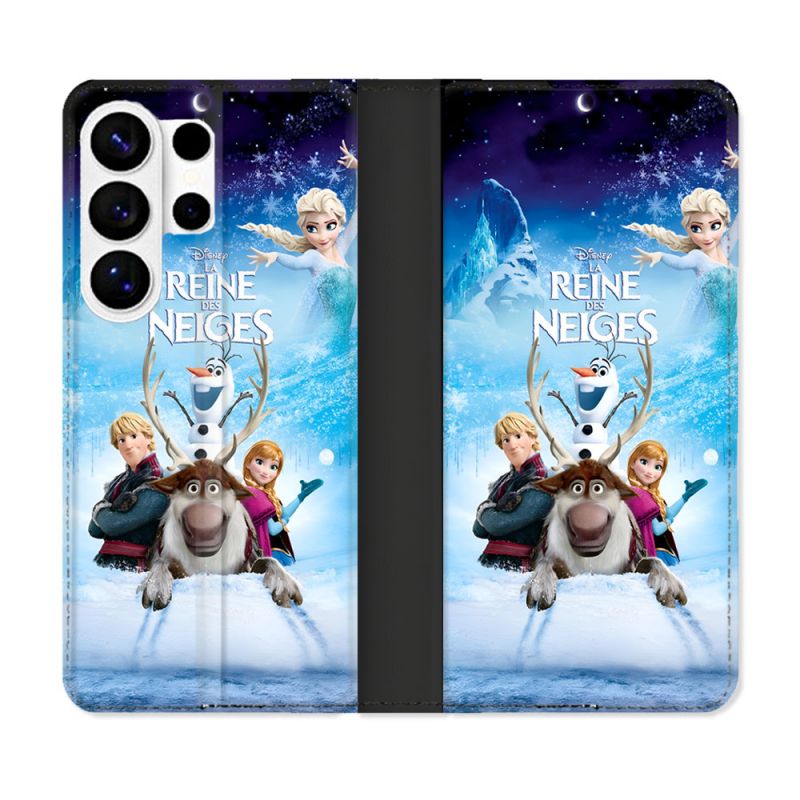 Housse cuir portefeuille Pour Samsung Galaxy S26 Ultra La Reine Des Neiges