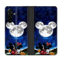 Housse Cuir Portefeuille Pour Samsung Galaxy A57 5G Mickey Minnie